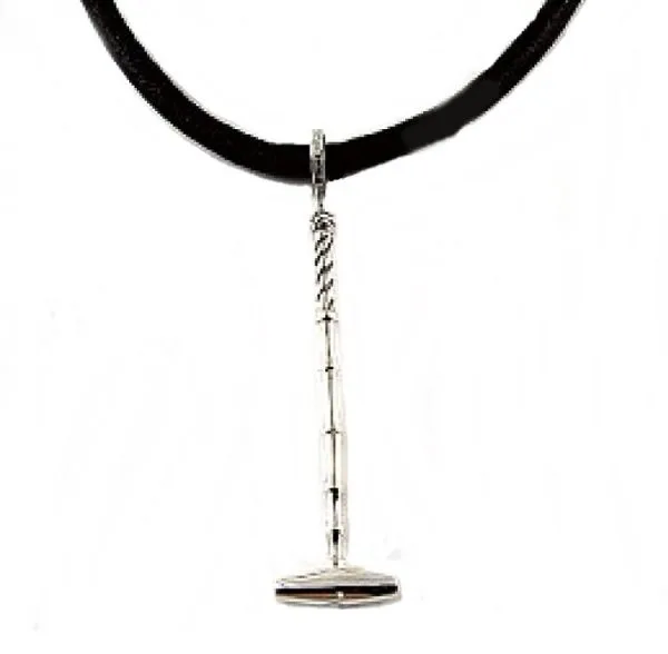 Long Polo Mallet pendant with or without choker.