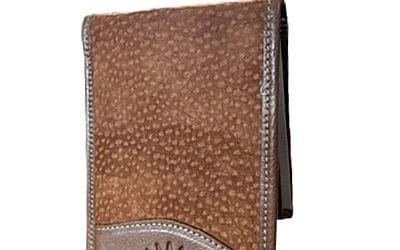 AUTHENTIC, 100% GENUINE CAPYBARA / CARPINCHO HIDE MEN’S / HOMBRE WALLET – CREDIT CARD MODEL WITH TOP ENTRY CURRENCY COMPARTMENT – NATY-NC/1720-C