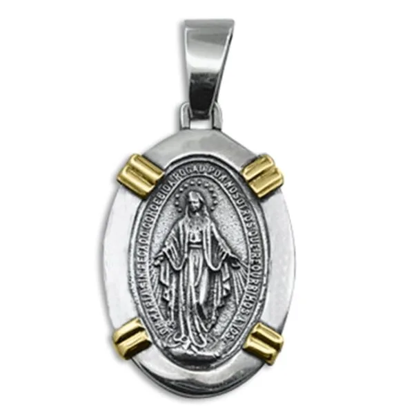 The Immaculate Conception medallion, handmade in Argentina.