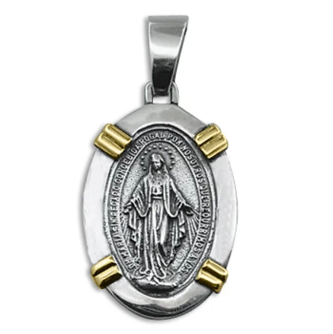 The Immaculate Conception medallion, handmade in Argentina.