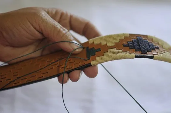 Wax threaded belt crafting.