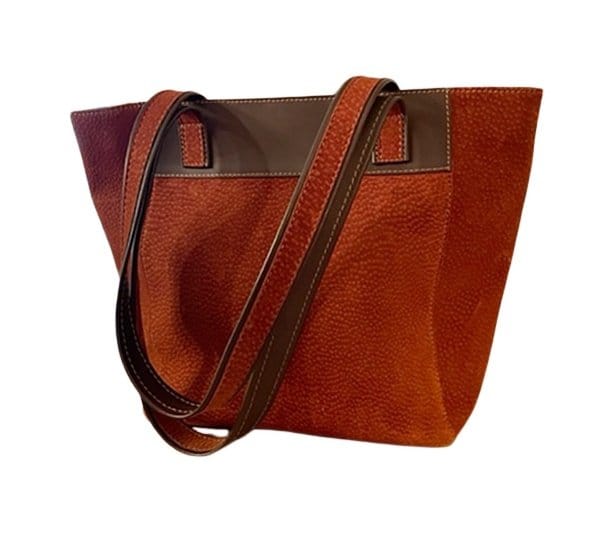 100% AUTHENTIC ARGENTINE CARPINCHO / CAPYBARA TOTE SHOPPING BAG STYLE / BUCKET BAG - 100% HANDMADE - M/3788-C