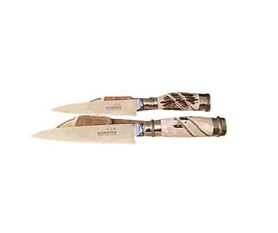 Staghorn knife with alpaca silver adornments.