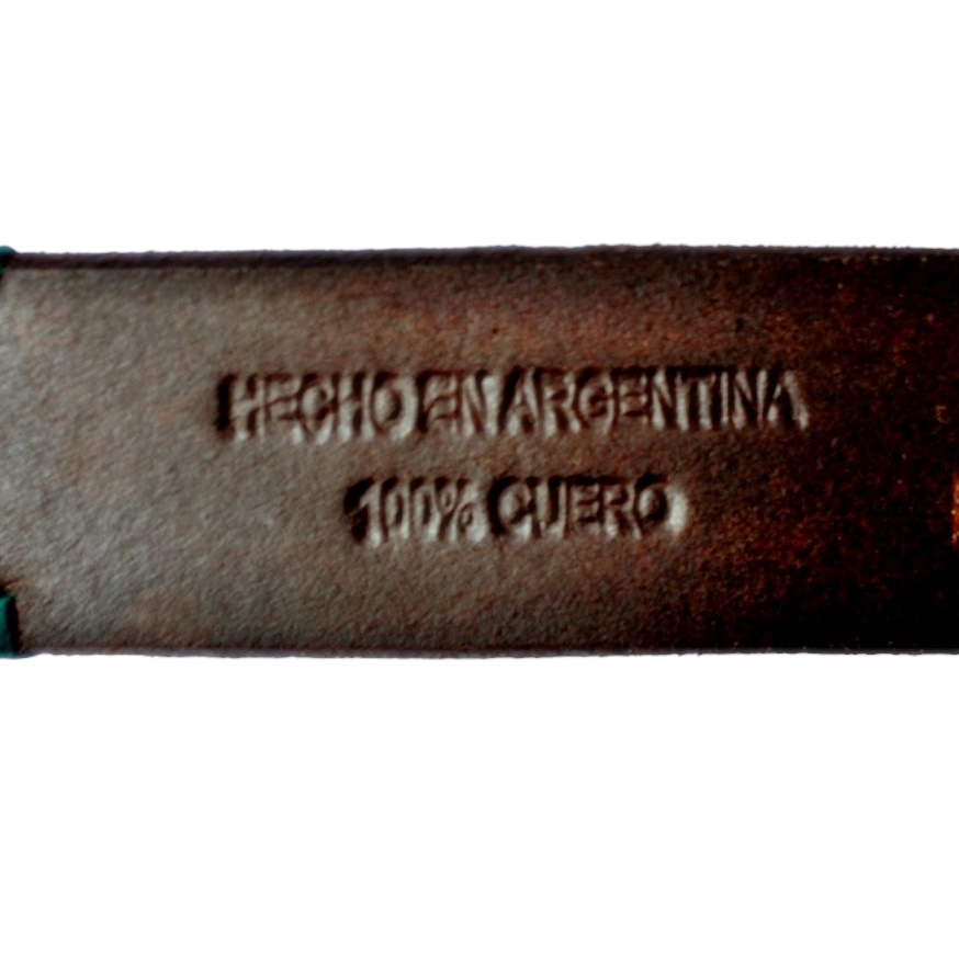 Handmade Argentine Polo Belt with Solid Brass Buckle - Unisex Style - NC-1105-RN