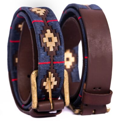 Handmade Argentine Polo Belt with Solid Brass Buckle - Unisex Style - NC-1105-RN
