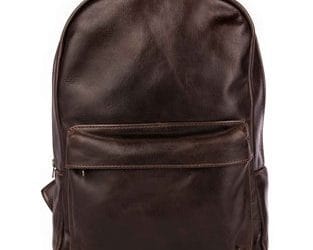 100% HANDMADE, FULL GRAIN COWHIDE ARGENTINE LEATHER – UNISEX BACKPACK – CLASICA / RGC-7155/CB
