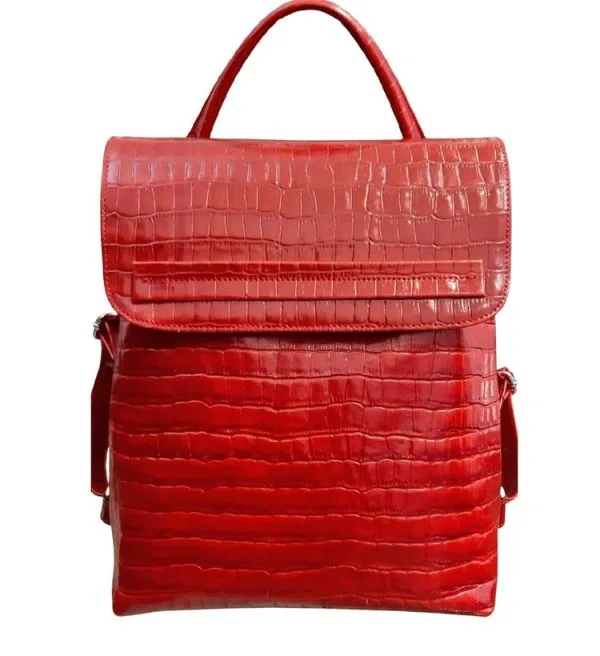 2 in 1 red backpack and shoulder bag