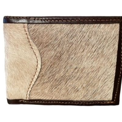 Hairy hide cowhide leather wallet and men's credit card holder.