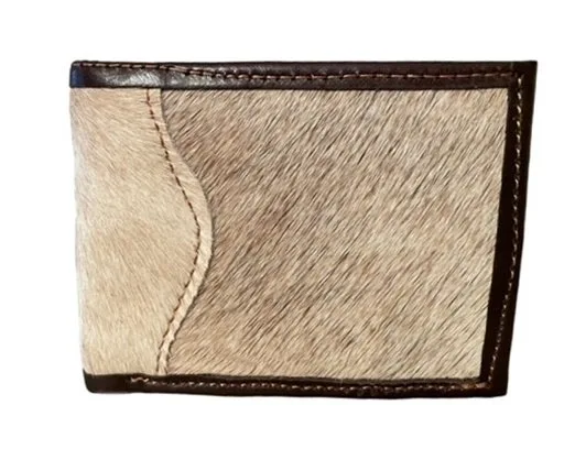 Hairy hide cowhide leather wallet and men's credit card holder.