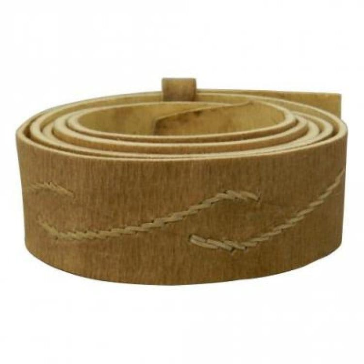 Rawhide belt.