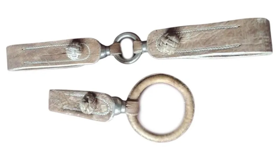 Rawhide horse hobble.