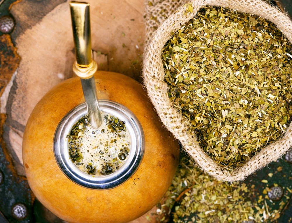 Mate Gourd Yerba tea kit with bombilla straw.