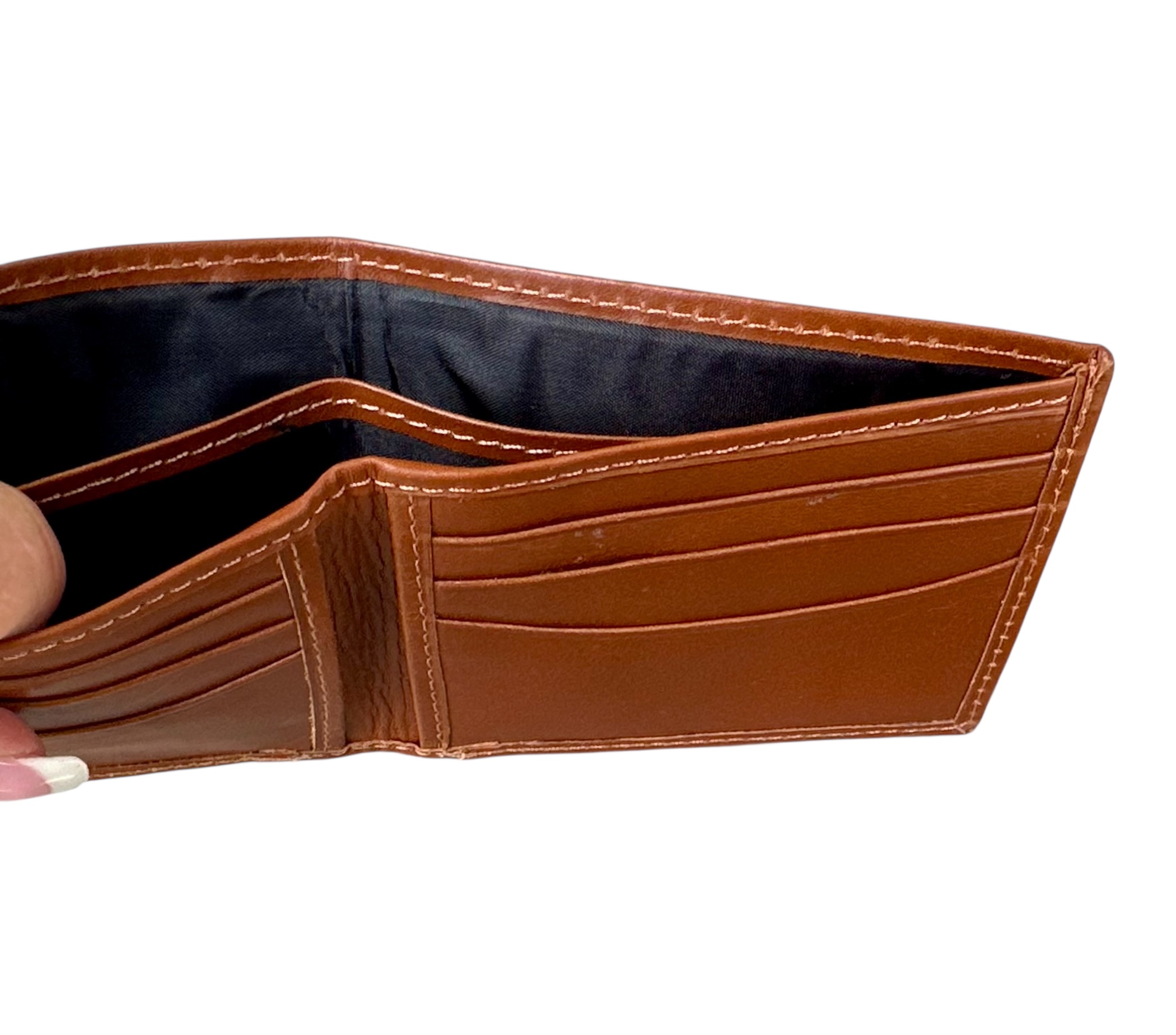 100% FINE ARGENTINE COWHIDE LEATHER - MEN'S CREDIT CARD STYLE WALLET - SUPER SOFT, SUPPLE and HANDMADE