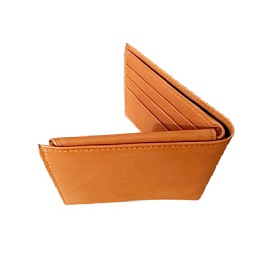 ARGENTINEAN LEATHER COWHIDE MEN'S HANDMADE WALLET - CENTER, FLIP ID WINDOW - OZ8020/978