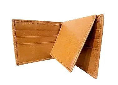 Golden tan men's wallet,