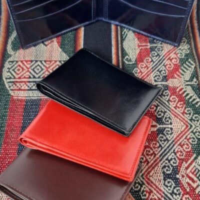 100% FINE ARGENTINE COWHIDE LEATHER - MEN'S CREDIT CARD STYLE WALLET - SUPER SOFT, SUPPLE and HANDMADE
