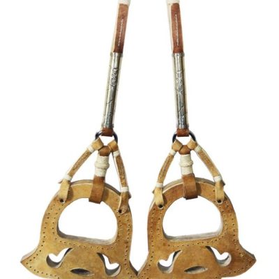 Rawhide Stirrups with Alpaca detailing.