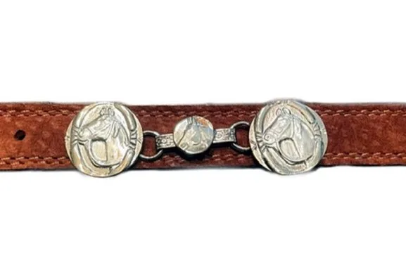 double-horse-head-buckle-rawhide-belt