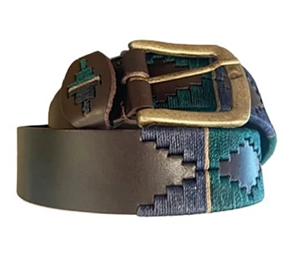 Handcrafted cowhide leather belt with saddle stitching for durability and elegance, suitable for all occasions.