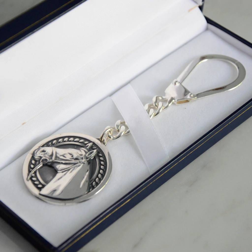 Silver Horse Head Keyring - Key Chain
