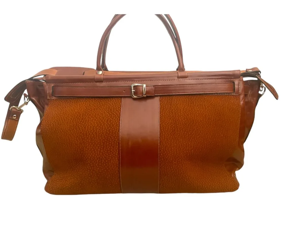 Leather Weekender Travel Bag