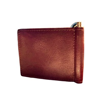 Elegant Calf Hide Leather Money Clip - Handmade in Argentina