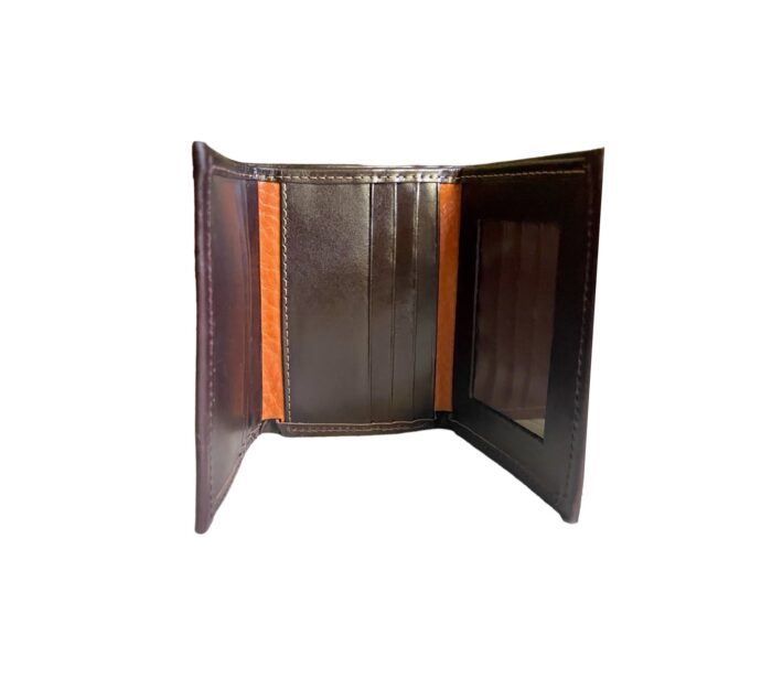 Unisex  Style, Genuine Argentinian Leather Tri-Fold Wallet - Image 4