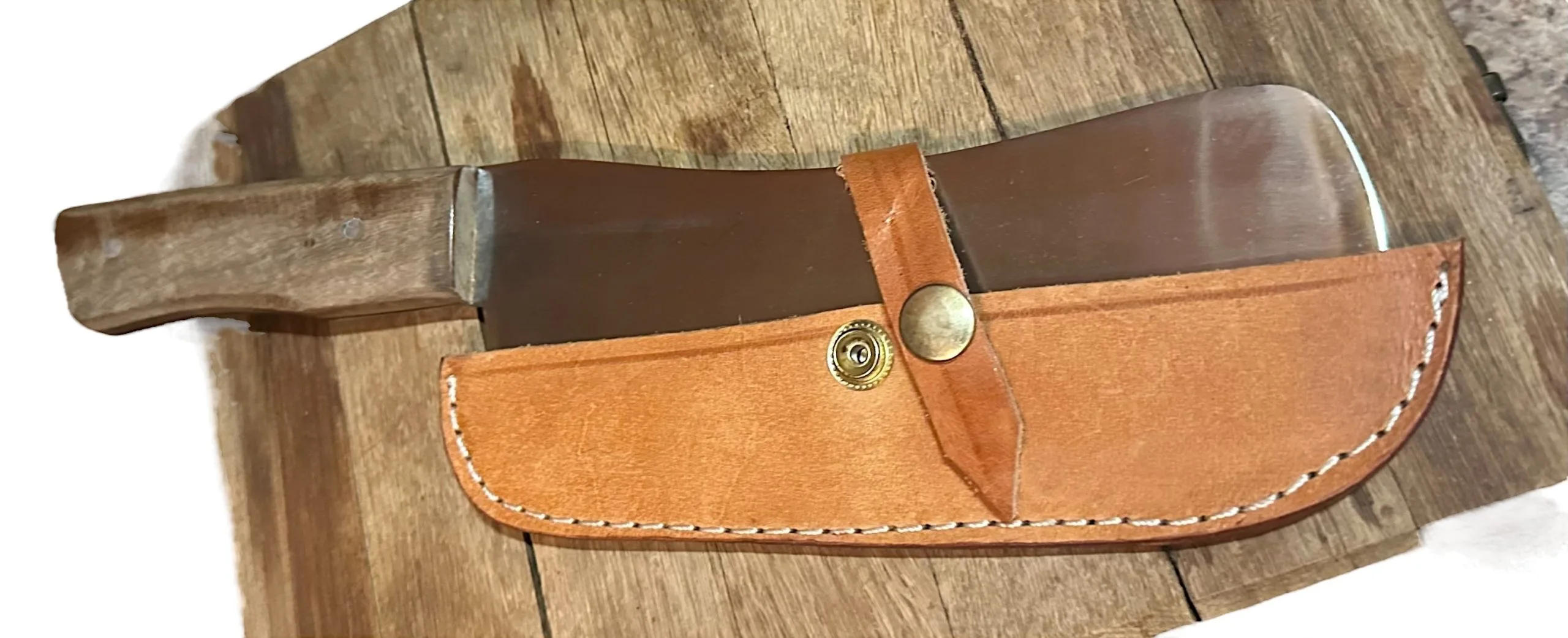 Flat-Faced Butcher Knife – Extra Long 26cm Stainless Steel Blade - Image 7