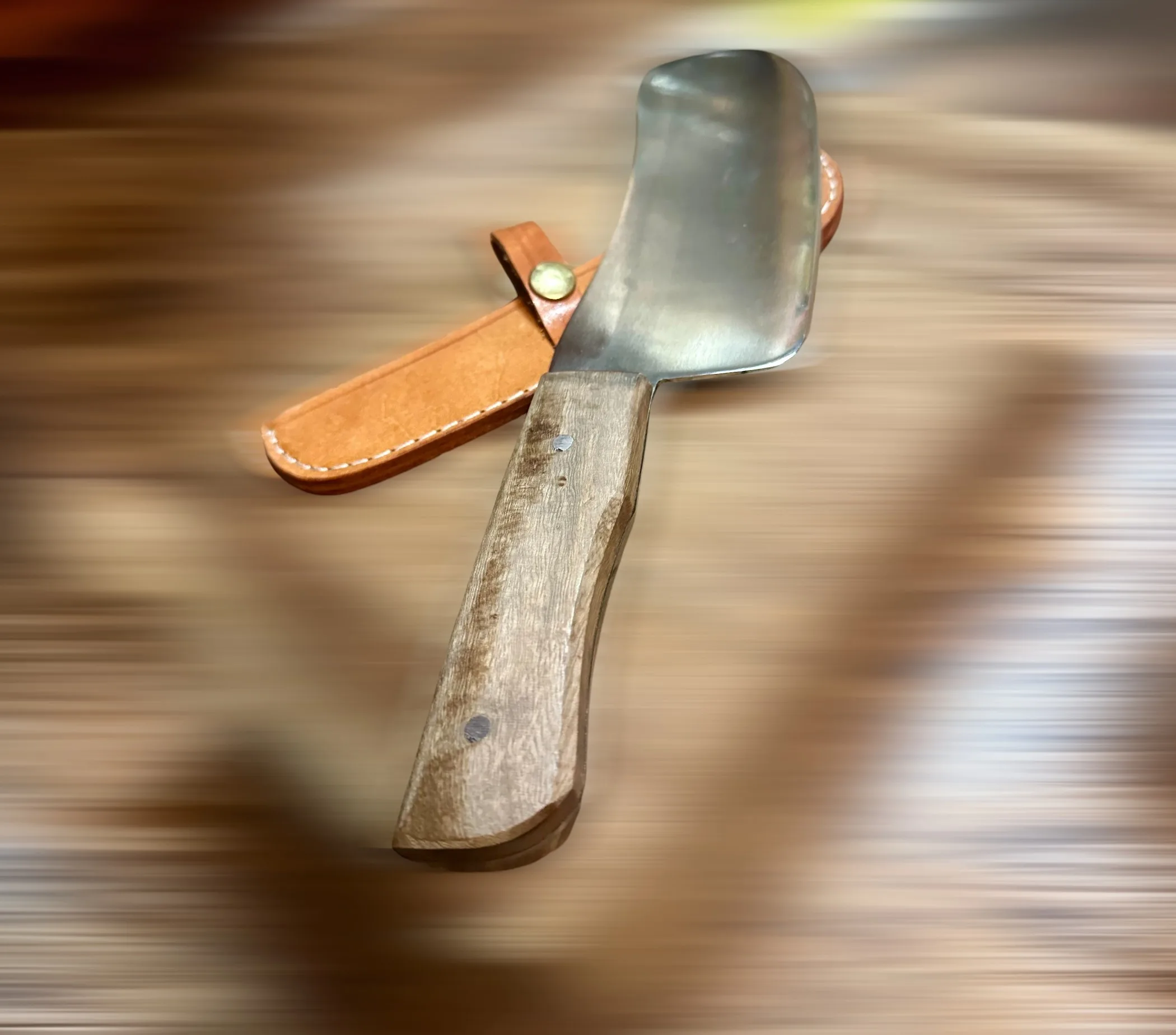 Flat-Faced Butcher Knife – Extra Long 26cm Stainless Steel Blade - Image 5