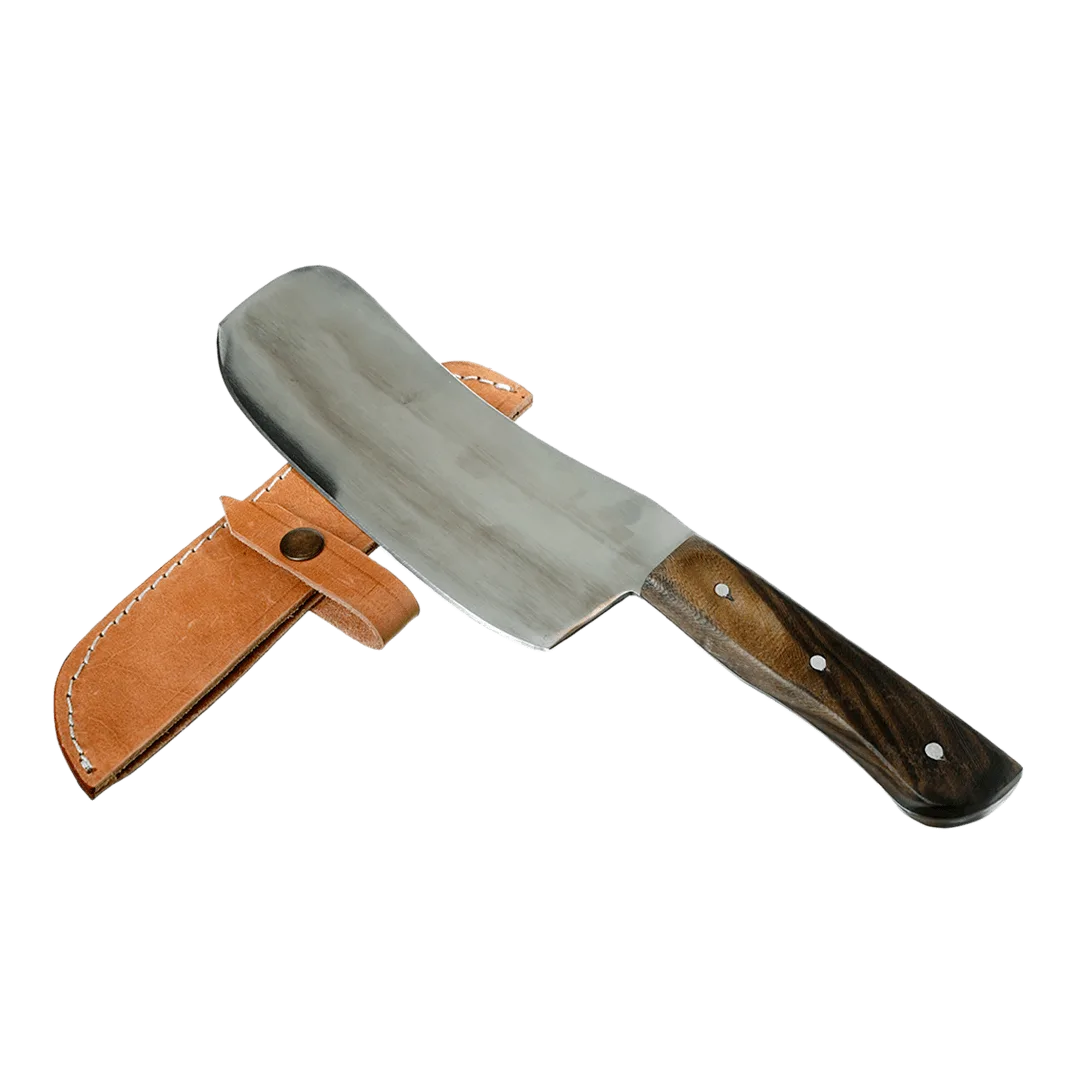 Flat-Faced Butcher Knife – Extra Long 26cm Stainless Steel Blade - Image 3