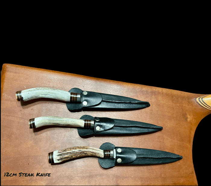 Asado Staghorn Steak Knife | Handmade Gaucho Knife – 12cm Stainless Steel Blade - Image 3