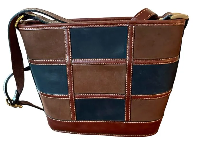 Handmade Argentinian Suede Crossbody Bag – Black & Chocolate Brown - Image 4