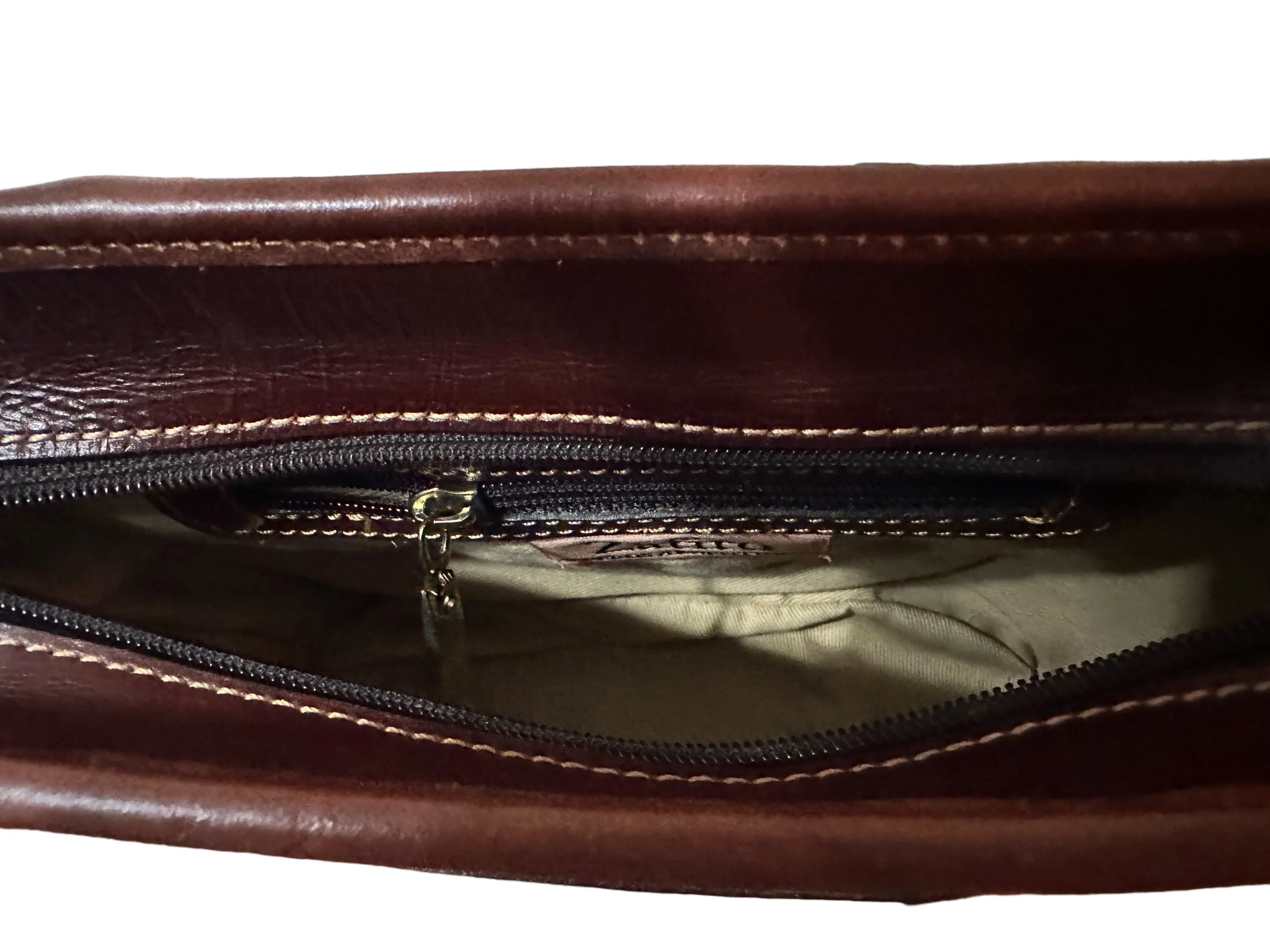 Handmade Argentinian Suede Crossbody Bag – Black & Chocolate Brown - Image 6