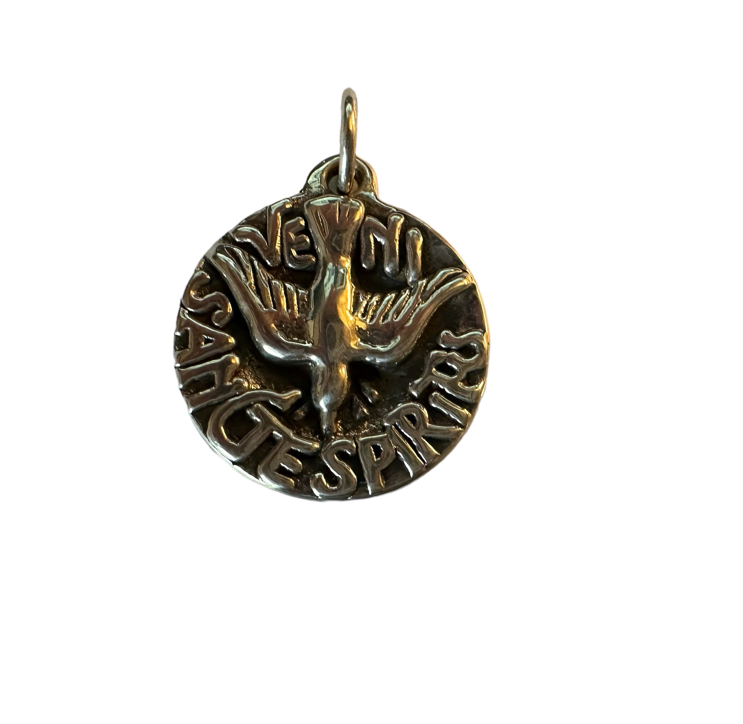 Exquisite Sterling Holy Spirit Medal - Image 3