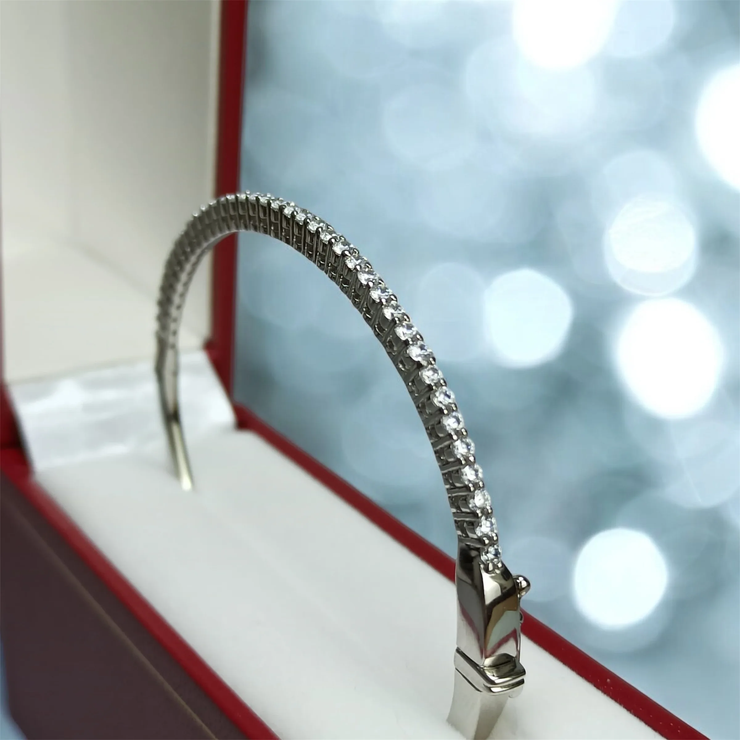 Solid sterling silver bracelet.