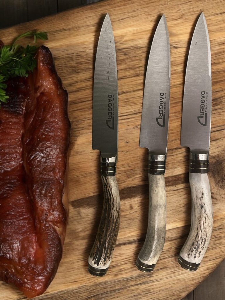 Asado Staghorn Steak Knife | Handmade Gaucho Knife – 12cm Stainless Steel Blade