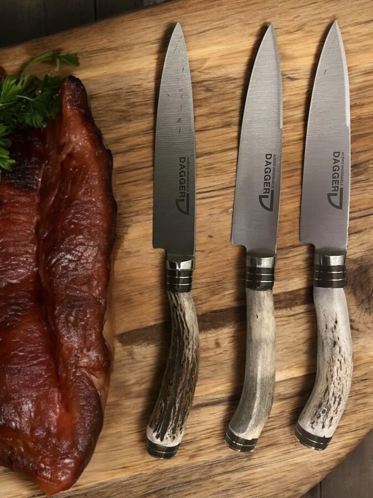 Asado Staghorn Steak Knife | Handmade Gaucho Knife – 12cm Stainless Steel Blade