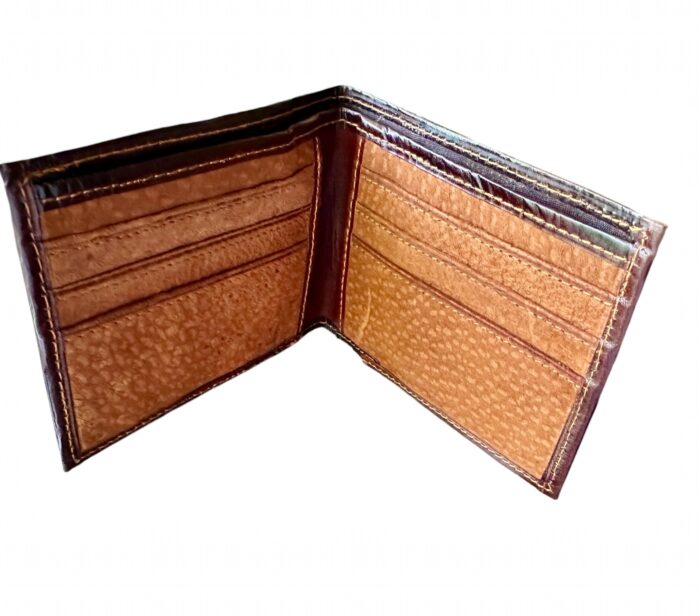 Men's Capybara /Carpincho Hide with Argentinian Cowhide Leather Trim - Hombre Wallet Bifold - Image 5