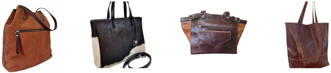 Ladies leather tote bags as gifts.
