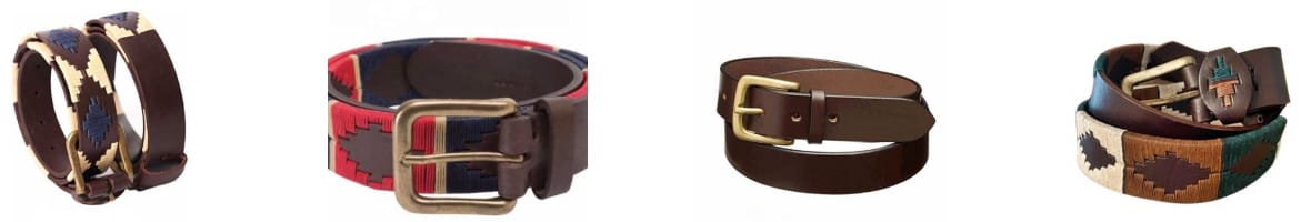 Men's leather polo belts.