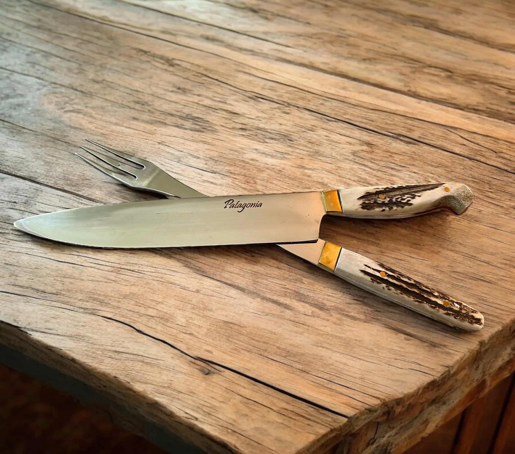 Handmade Staghorn Asado Tool Set