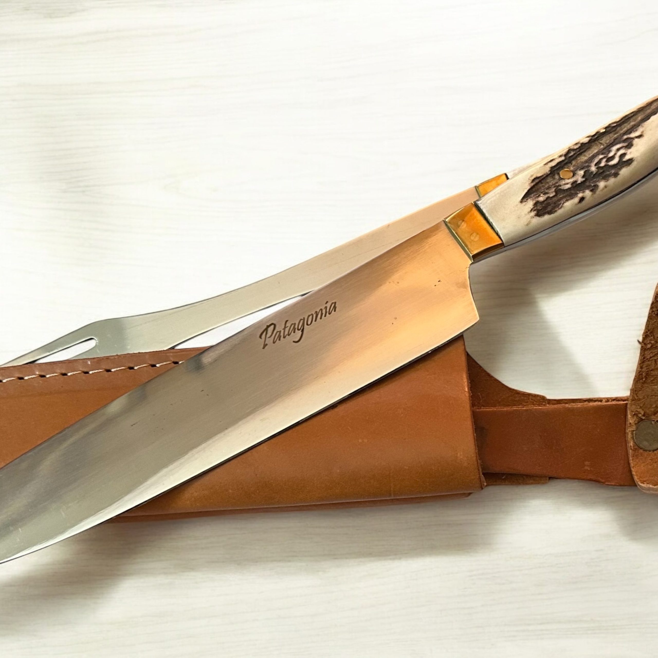 Handmade Staghorn Barbecue Asado Set – Extra Long Utensil Set - 26cm - Great Set for Grilling