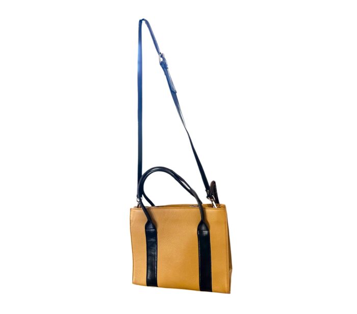 Trendy, With 'Big City' Style! Premium, Handmade, Argentine Leather Cross Body Bag, Shoulder Bag in Yellowish-Mustard, Great Color! - Image 7