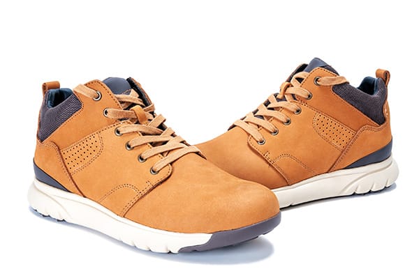 Nubuck leather work shoes.