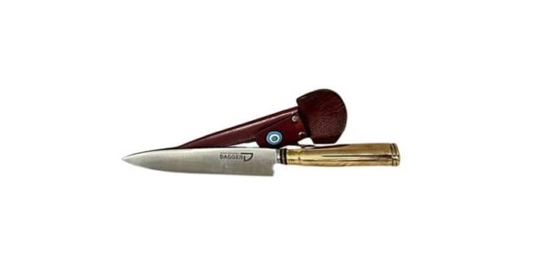 20CM STAINLESS STEEL GAUCHO KNIFE WITH ANTI-AIRCRAFT .50 CALIBER BULLET HANDLE! ` NATY-50/2850