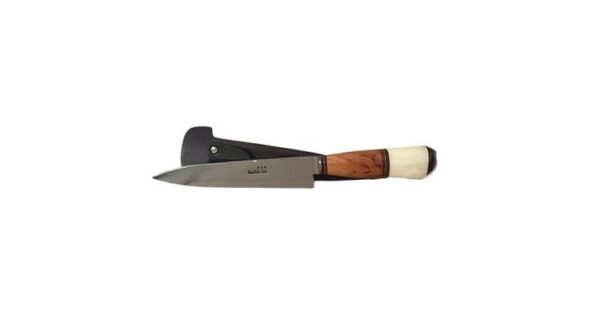 AMAZING HAND-CRAFTED ARGENTINE CARBON STEEL, ASADO, BBQ KNIFE - BONE, PATAGONIA ROSEWOOD, LIGNUM VITAS WOOD HANDLE - Image 4