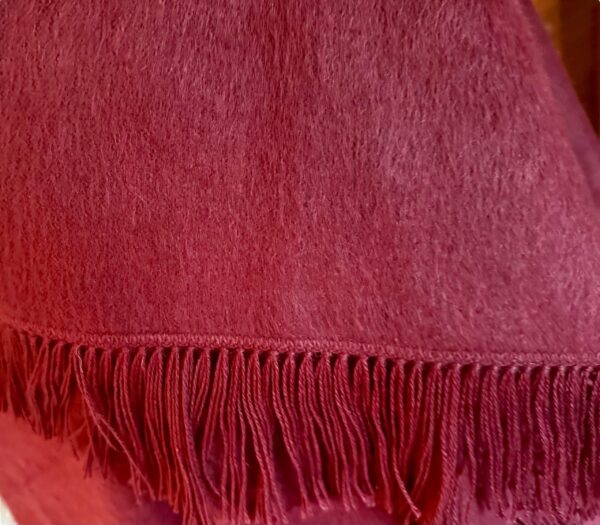 Alpaca Fiber Shawl Styled Wrap - Handmade in Argentina - Super Soft, Warm, Hypoallergenic & Stylish - Choice of Red or Soft Gray - AA/5359-G - Image 3