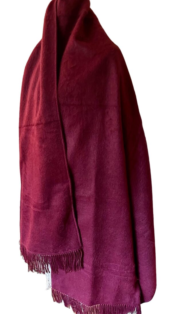 Alpaca Fiber Shawl Styled Wrap - Handmade in Argentina - Super Soft, Warm, Hypoallergenic & Stylish - Choice of Red or Soft Gray - AA/5359-G - Image 6