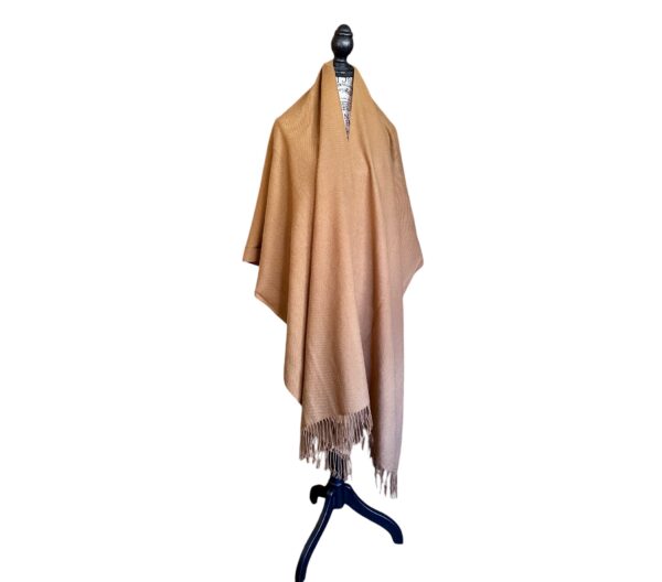 RICH CARMEL ALPACA RUANA - 100% HANDMADE, AUTHENTIC - LIGHT WEIGHT, WARM, CASUAL AND RICH LOOKING - AMARA-L005/1799