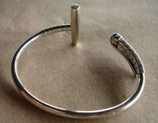 HORSE JEWELRY - SOLID STERLING SILVER HEAVY POLO MALLET CUFF BRACELET - PU-PM01/24 - Image 2